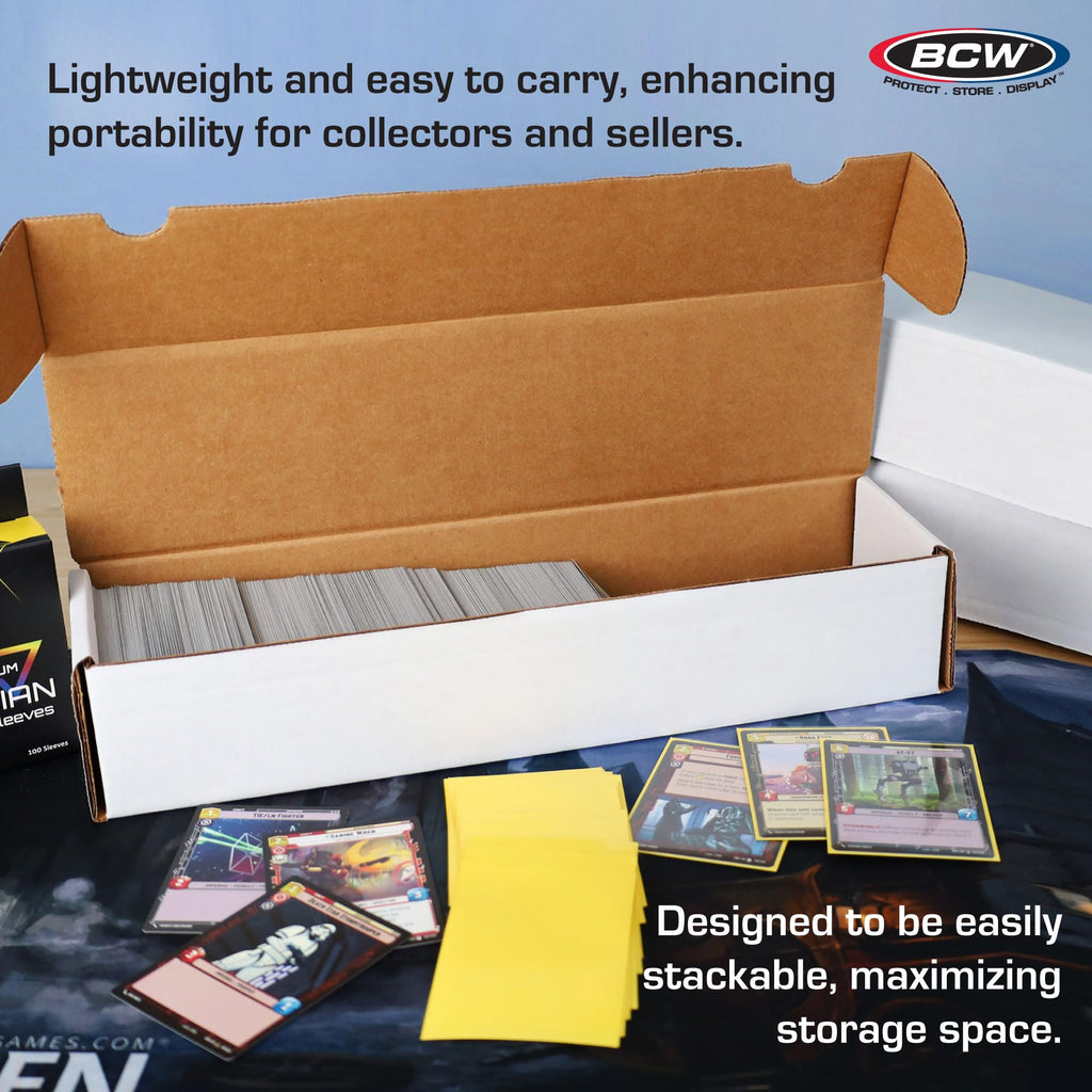 BCW 800ct Trading Card Storage Boxes - 3 Pack | Organizer for Sports Cards, MTG, Pokemon & Card Games
