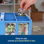 BCW Collectible Card Bin Blue | Holds 3200 Cards | 4 Dividers | MTG, Pokemon & Sports Cards Storage