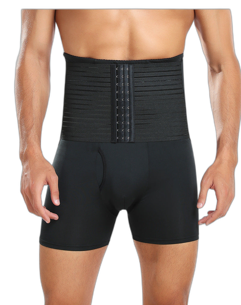 Men's Tummy Control Boxer Briefs with Open Fly