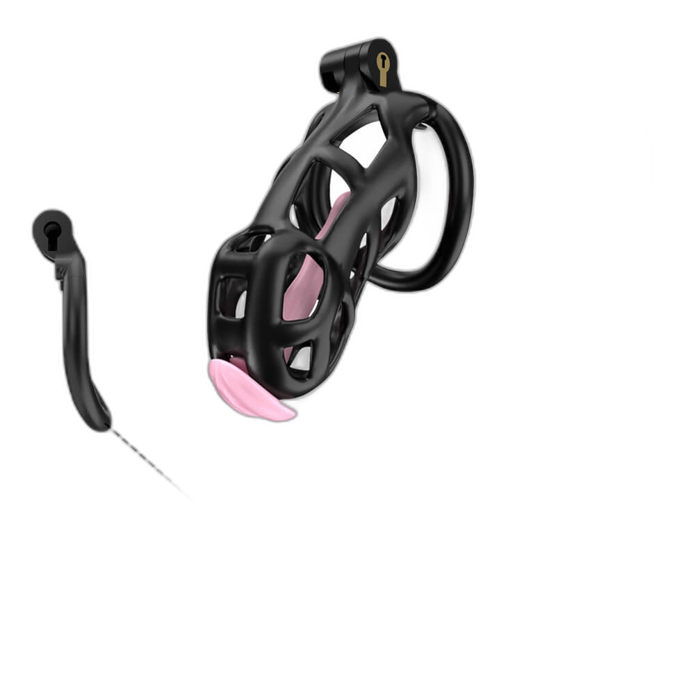 Cosmas - Male Chastity Device - Cock Cage - Chastity Cage With Catheter