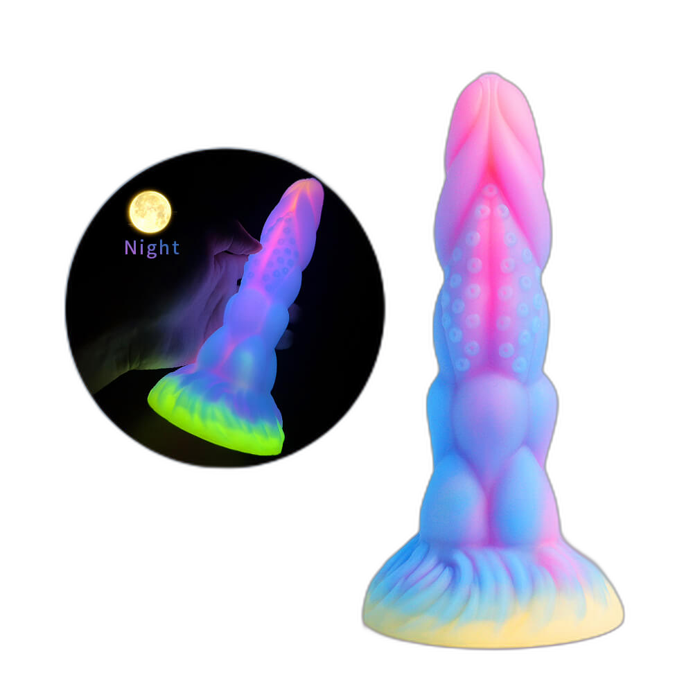 Nebulox - 8 Inch Glow In The Dark Dildo - Monster Dildo - Tentacle Dildo - Bug Dildo