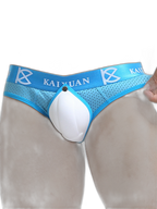 2 Pack Men's Sexy Mesh Front Opening Sponge Coaster Briefs
