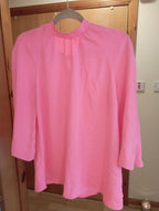 WOMEN'S CHELSEA GIRL RIVER ISLAND PINK BLOUSE TOP (14UK)