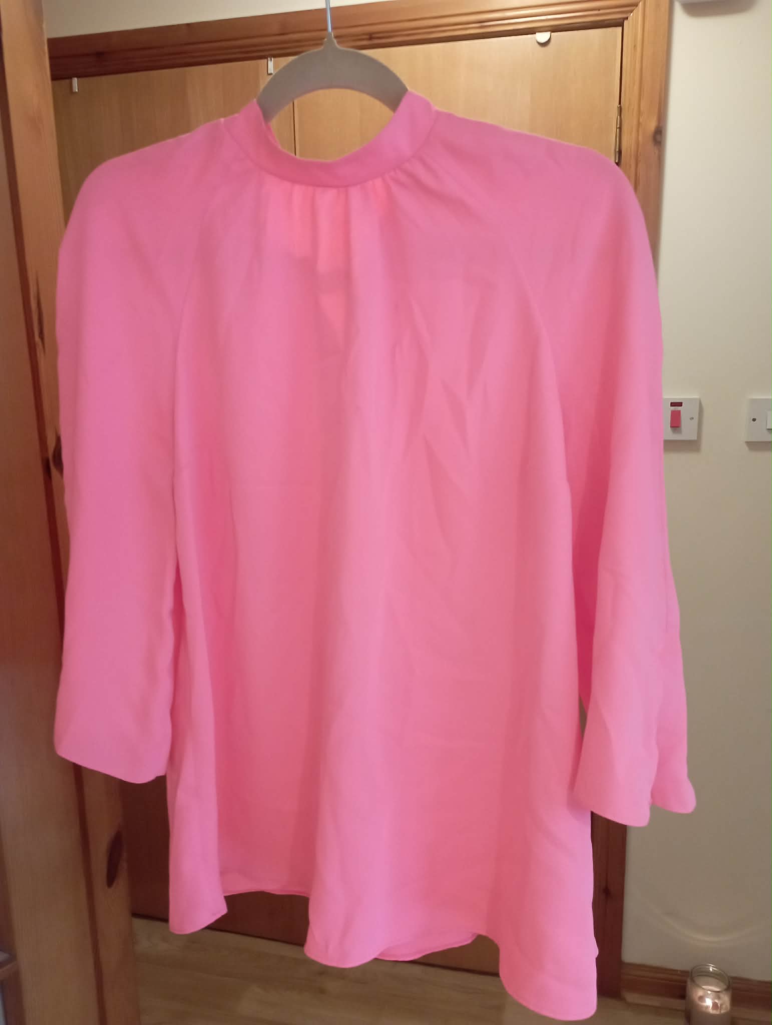 WOMEN'S CHELSEA GIRL RIVER ISLAND PINK BLOUSE TOP (14UK)