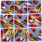 B.Dazzle Hot Air Balloons 9-Piece Puzzle – Scramble Square Challenge