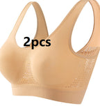 Plus Size Women's Small Chest Push-up Workout Running Yoga