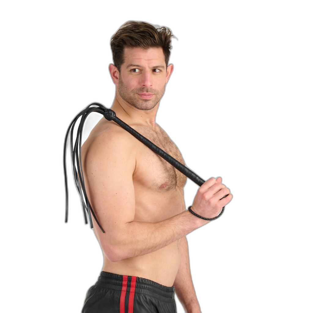 Prowler RED Long Handled Whip Black