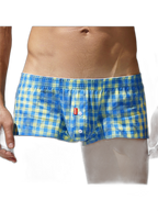 Men's Low-Rise Plaid Sexy Pouch Boxers