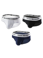 3 Pack Men's Supportive Fit High-Stretch Ultra-Soft Cotton Classic Briefs