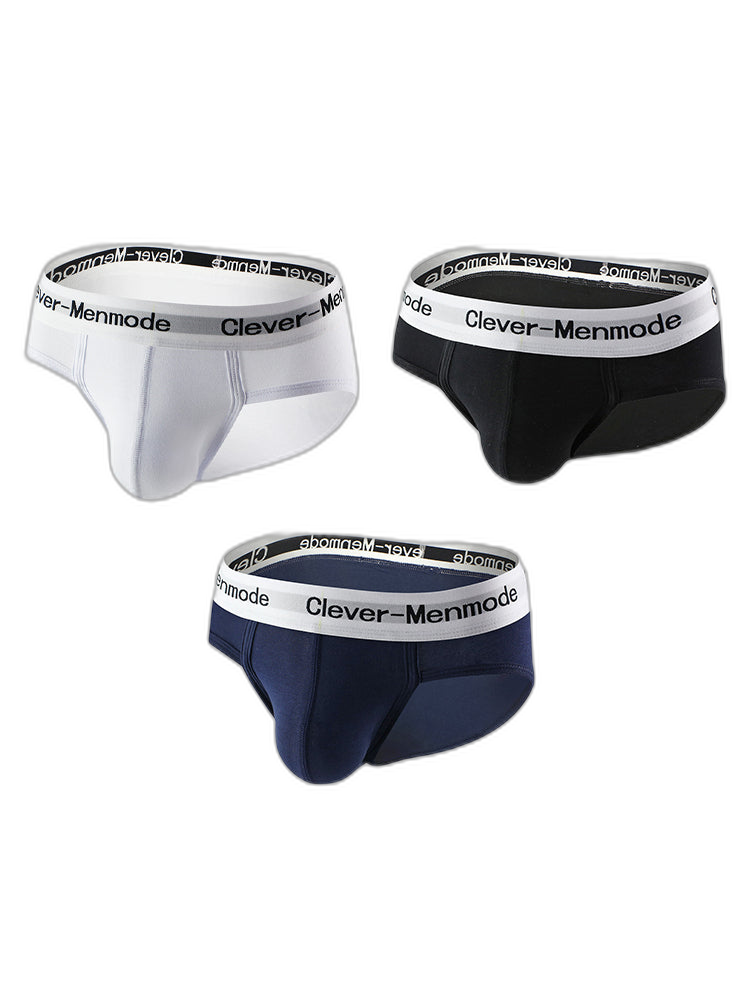 3 Pack Men's Supportive Fit High-Stretch Ultra-Soft Cotton Classic Briefs