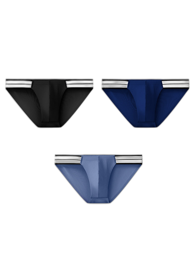 3 Pack Men’s Breathable Ice-Touch Athletic Briefs