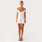 Spicy Girl Polka-Dot Halterneck Waist-Cinching Figure-flattering Dress
