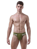 3 Pack Men's Mid-Rise Cotton Striped Briefs