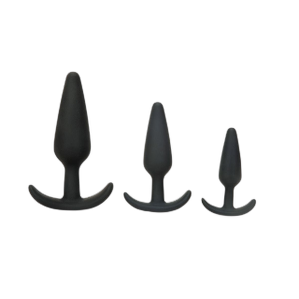 Prowler RED 3 Piece Anal Training Butt Plug Kit Black