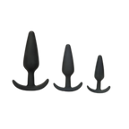 Prowler RED 3 Piece Anal Training Butt Plug Kit Black
