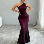 Women's Solid-Color Elegant Waist-Cinching Sheath Sleeveless Dress