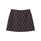 Retro Collegiate-style Tweed Mini Skirt Women's Skirt High-waisted Plaid Bodycon Skirt