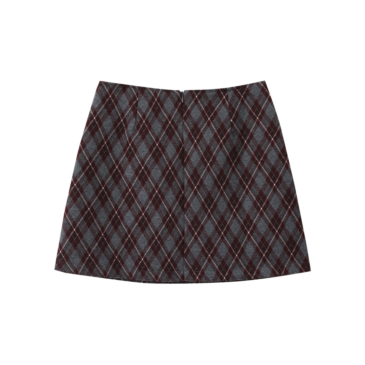 Retro Collegiate-style Tweed Mini Skirt Women's Skirt High-waisted Plaid Bodycon Skirt