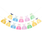 BEADED Princess Dress Happy Birthday Banner – Princess Party Decorations, First Birthday Bunting, Photo Prop (Princess-1)