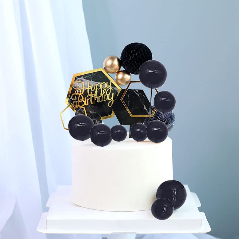 BEAIMUXI 24 Pcs Foam Ball Cake Topper Set – Assorted Sizes & Colors with Metal Wire for Cakes & Desserts