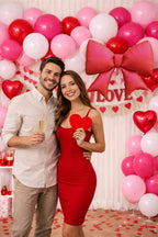 Beaumode Valentine’s Day Balloon Arch Kit — 137 Pcs Red Pink Rose Balloons & Heart Foil Balloons