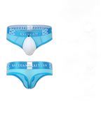 2 Pack Men's Breathable Mesh Removable U-Shaped Pocket Thongs