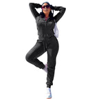 Women's Casual Silver Fox Fur Top And Pants Two-piece Set