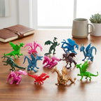 Bedwina Mini Dragon Toy Figures – Pack of 36, 2-Inch Assorted Dragons for Party Favors, Cupcake Toppers & Crafts