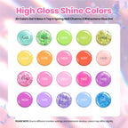 Beetles Gel Nail Polish Set – 28 Pcs Pastel Macaron Colors with Base/Top Coats & Charms