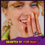 Beetles Gel Nail Polish Set Hocus Pocus – 6 Colors Orange Green Purple Black Red Glitter (UV/LED Cured)