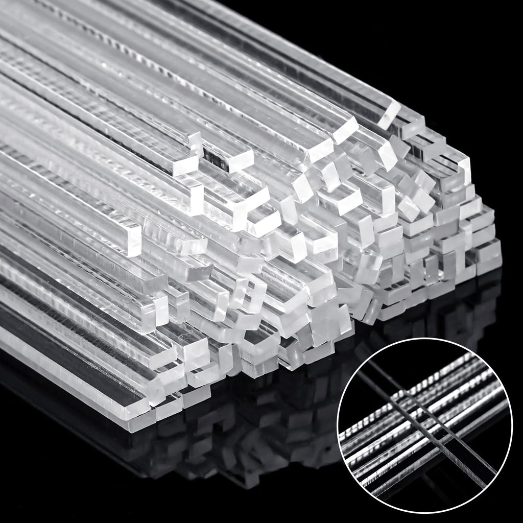Beeveer 100 Pcs Flat Clear Sticks for Cake Toppers – 7.87 Inch Acrylic Candy Lollipop Rods