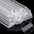 Beeveer 100 Pcs Flat Clear Sticks for Cake Toppers – 7.87 Inch Acrylic Candy Lollipop Rods