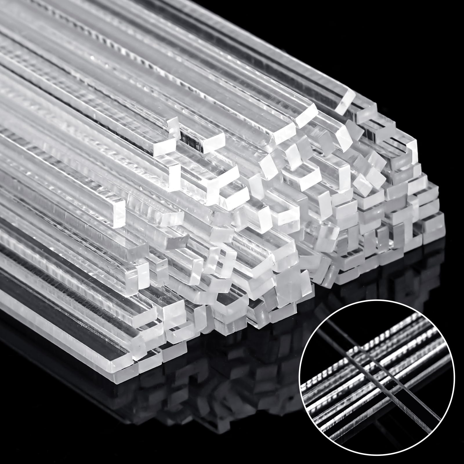 Beeveer 100 Pcs Flat Clear Sticks for Cake Toppers – 7.87 Inch Acrylic Candy Lollipop Rods