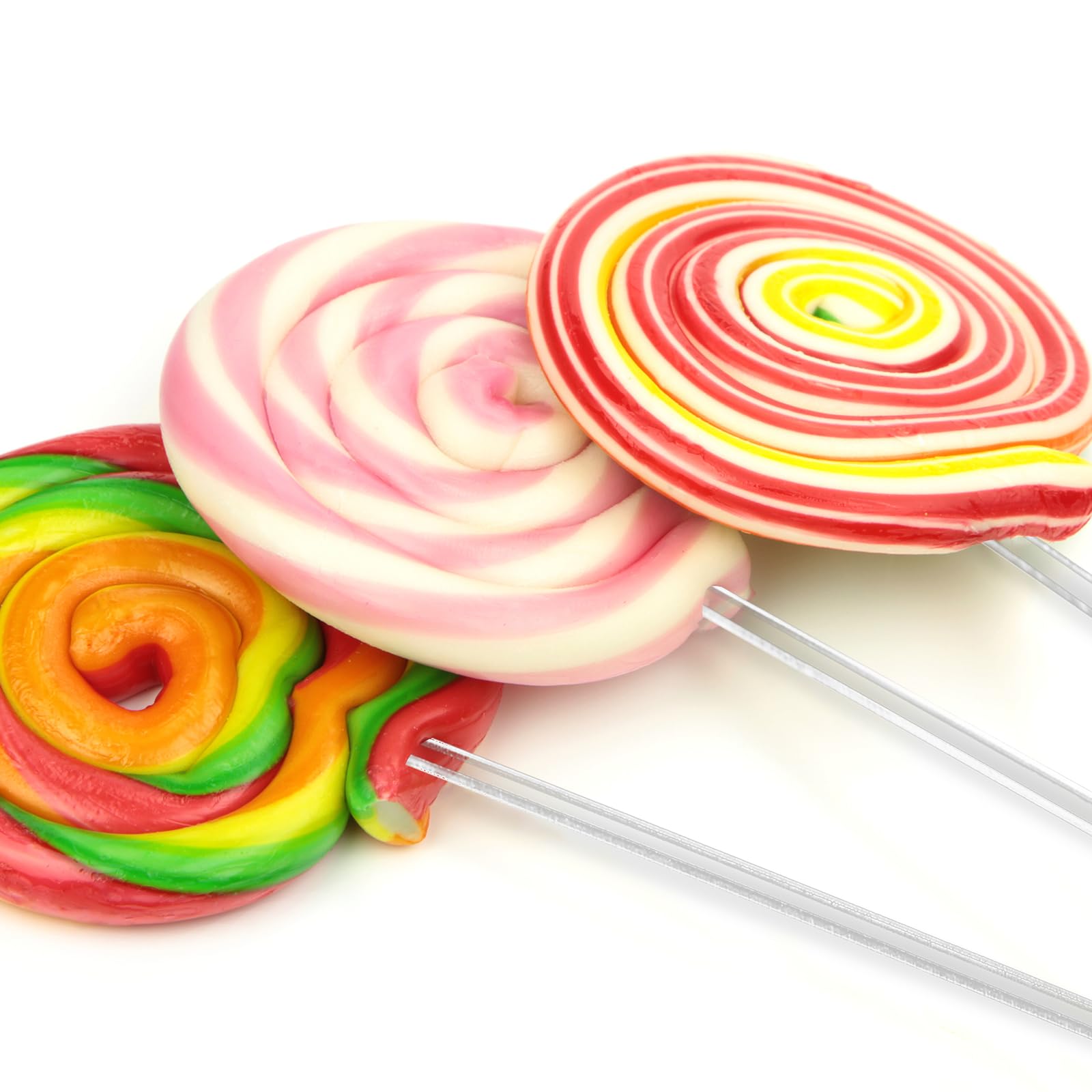 Beeveer 100 Pcs Flat Clear Sticks for Cake Toppers – 7.87 Inch Acrylic Candy Lollipop Rods