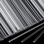Beeveer 100 Pcs Flat Clear Sticks for Cake Toppers – 7.87 Inch Acrylic Candy Lollipop Rods