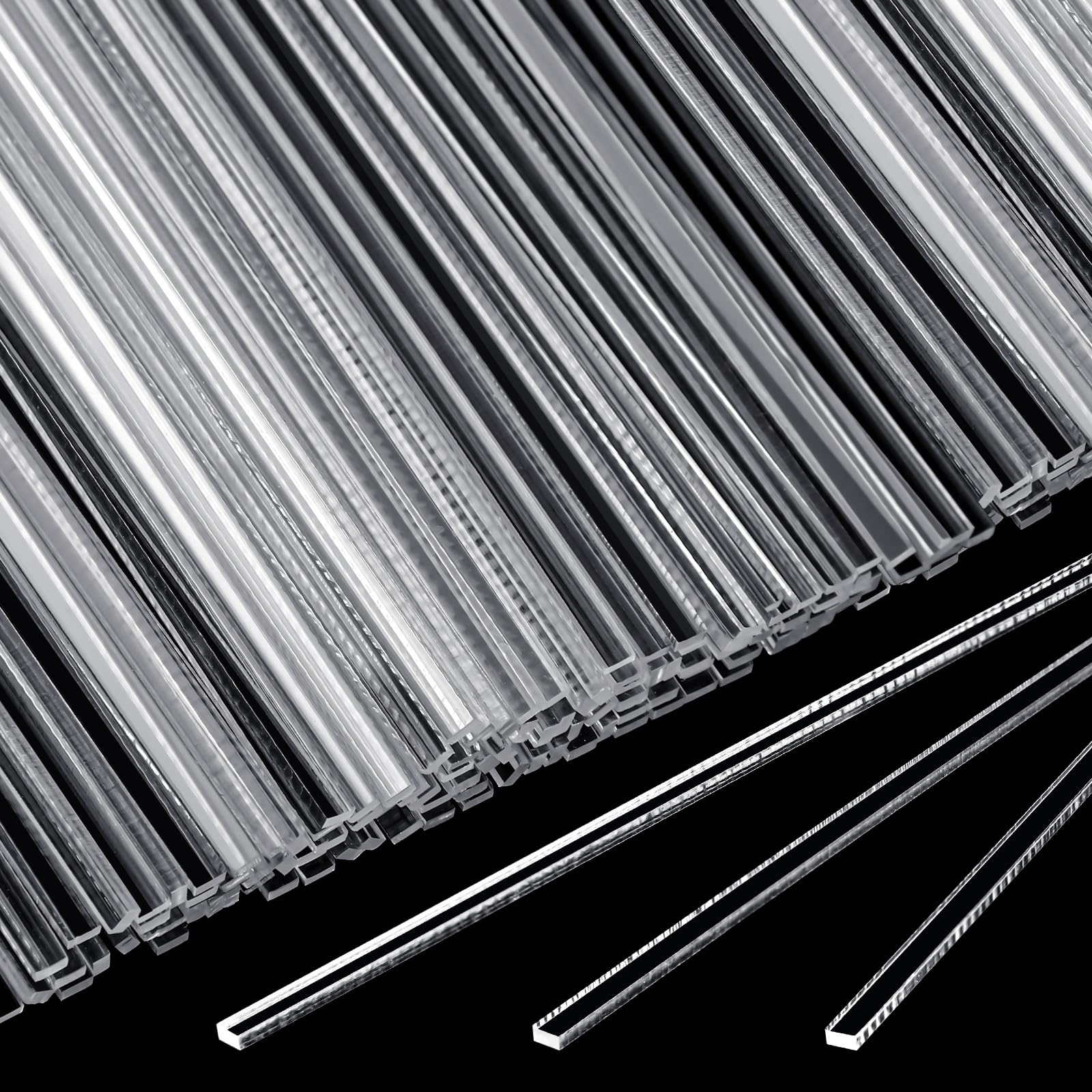 Beeveer 100 Pcs Flat Clear Sticks for Cake Toppers – 7.87 Inch Acrylic Candy Lollipop Rods