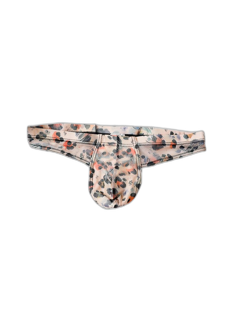 3 Pack Men's Ice Silk Comfy Waistband Low-Rise Sexy Stretch Thong