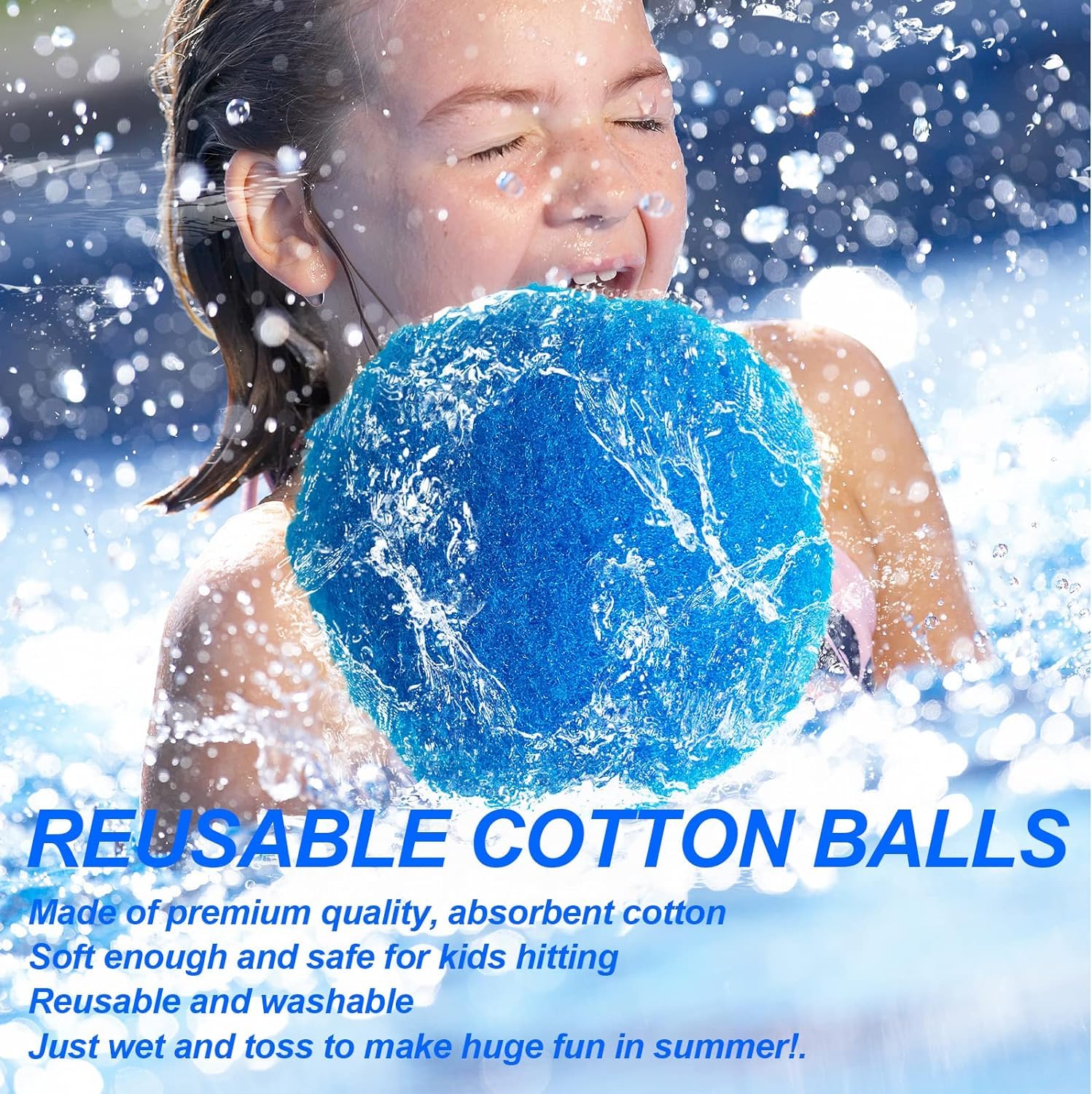 BEFANS 60 Pcs Reusable Water Balls – Colorful Water Balloons for Pool & Backyard Fun
