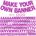 BEISHIDA 116 PCS A-Z Glitter Purple DIY Letter Banner Kit for Birthday, Graduation, Wedding Decor