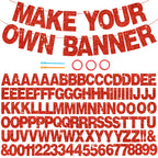 BEISHIDA 116PCS A-Z Glitter Letter Banner Kit – 111 Letters & Numbers, 3 Ropes, 2 Threading Devices