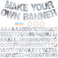 BEISHIDA Double-Sided Glitter Letter Banner Kit – DIY 111 Letters & Numbers with 3 Ropes & 2 Threading Devices for Birthday, Graduation, Wedding