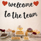 BEISHIDA Glitter Welcome to The Team Banner – Pre-Strung, No DIY Party Decor