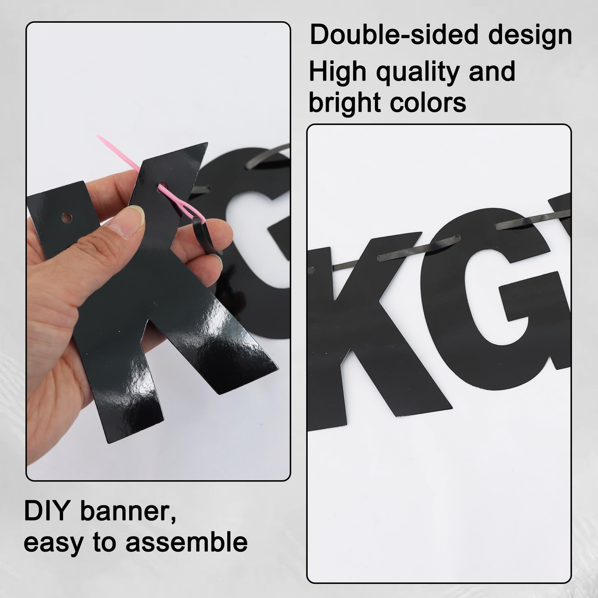 BEISHIDA Double-Sided DIY Letter Banner Kit – 116 PCS for Custom Birthday, Wedding, Graduation Decor