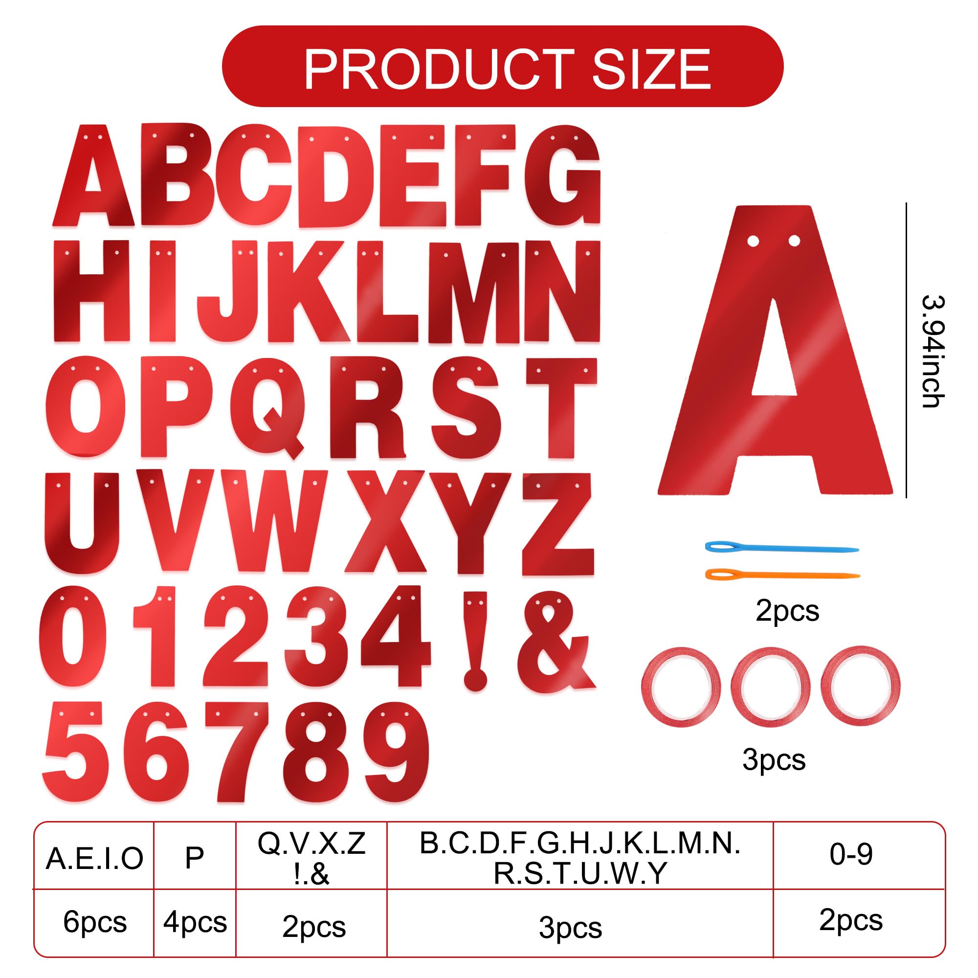 BEISHIDA Double-Sided Glitter Banner Kit – 111 Letters & 3 Ropes