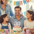 BEISHIDA 3D Number Cake Topper Silver – Reusable Birthday & Celebration Topper