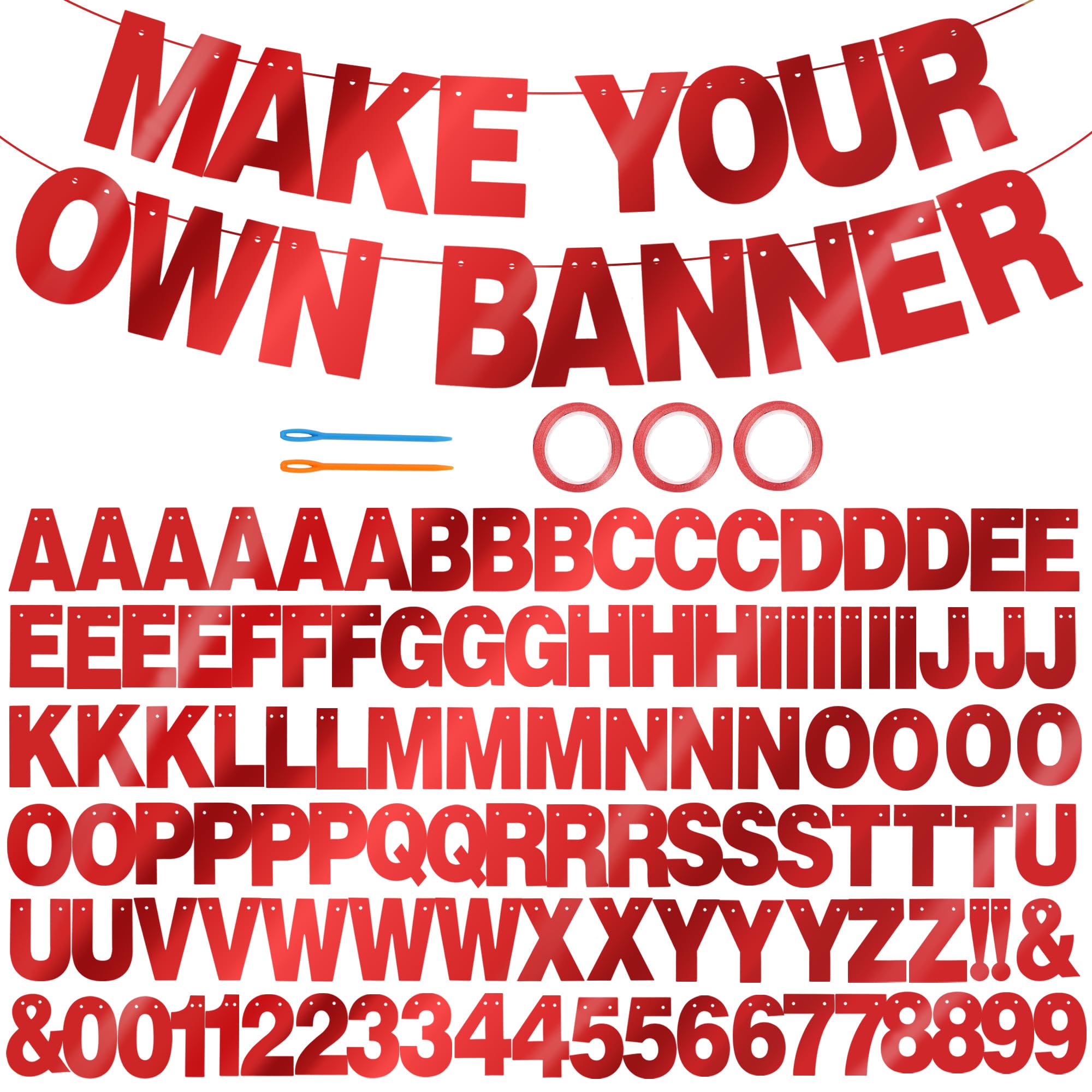 BEISHIDA Double-Sided Glitter Banner Kit – 111 Letters & 3 Ropes