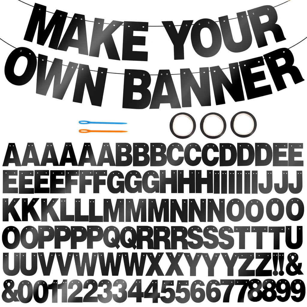 BEISHIDA Double-Sided DIY Letter Banner Kit – 116 PCS for Custom Birthday, Wedding, Graduation Decor