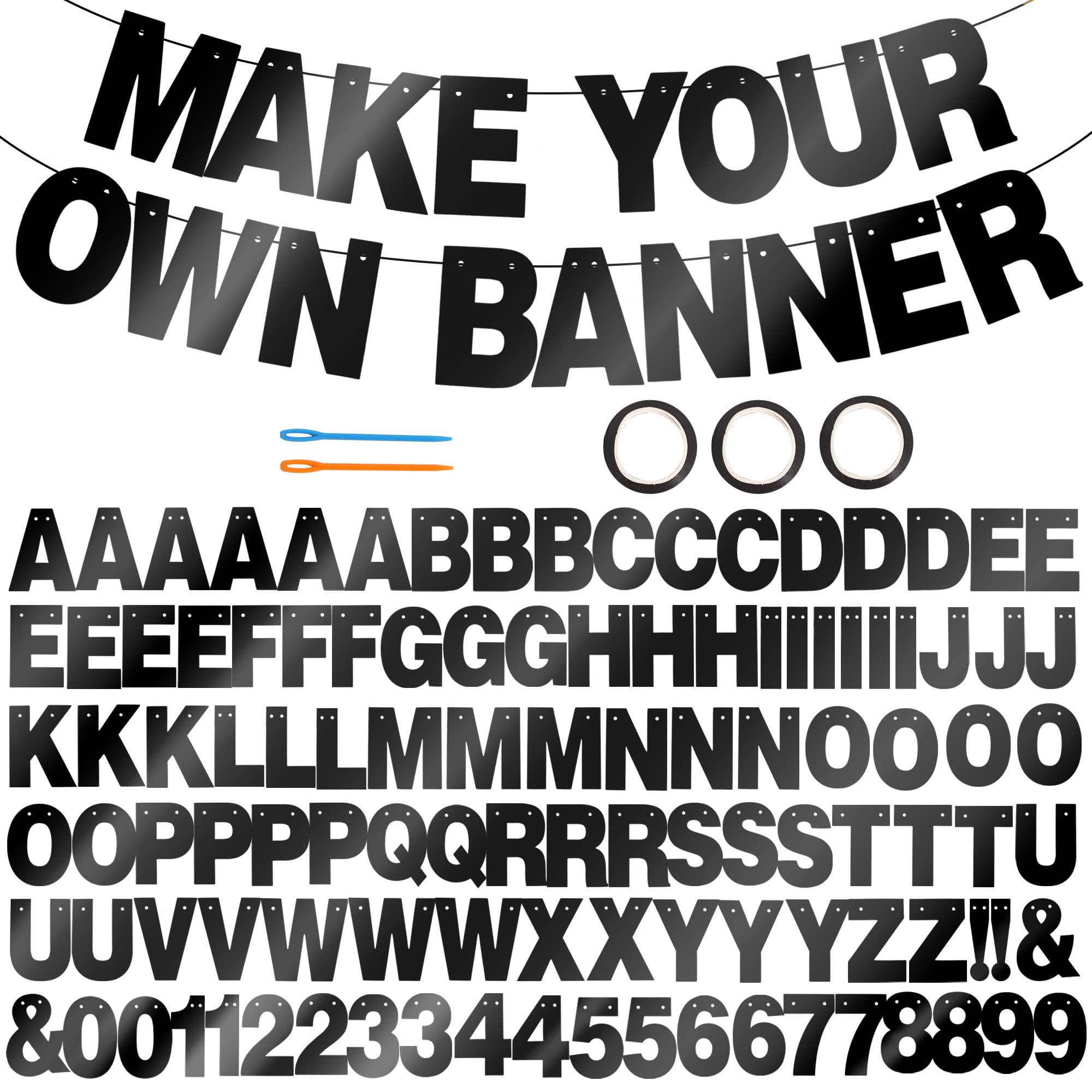 BEISHIDA Double-Sided DIY Letter Banner Kit – 116 PCS for Custom Birthday, Wedding, Graduation Decor
