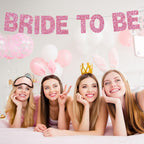 BEISHIDA 116 PCS A-Z Glitter Pink DIY Letter Banner Kit – Customizable Party Decor for Birthday, Graduation & More