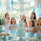 BEISHIDA Go Shawty Birthday Banner 11.4ft Baby Blue – Pre-Strung Glitter Hip Hop Theme